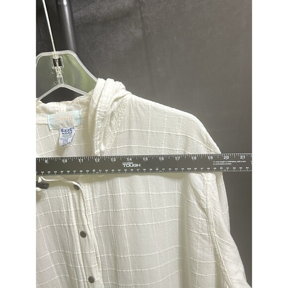 Ezze Wear Womens XL Dotty Cotton Gauze Hooded Drawstring Swim Cover‎ - Picture 2 of 13